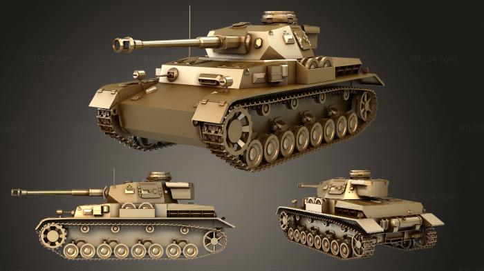 Vehicles (Panzer 4, CARS_2965) 3D models for cnc